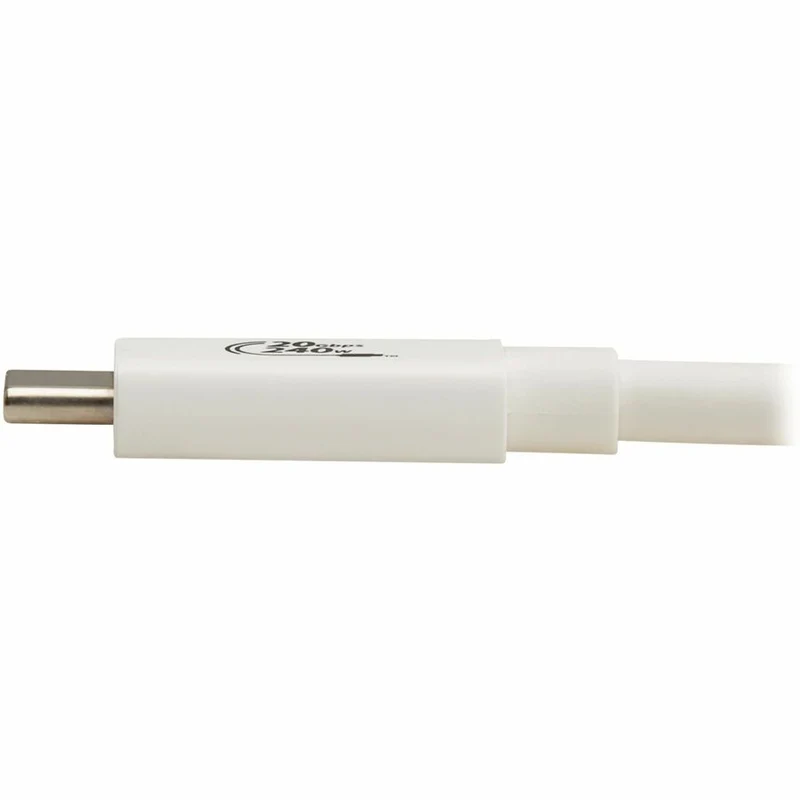 Câble USB4 20 Gbit/s Tripp Lite by Eaton (M/M) - USB-C, 4K 60 Hz, charge PD 240 W, blanc, 2 m (6.6 pi) U521-1P0M-WH20G
